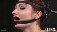 Violet Monroe does drooling deepthroat on two cocks while firmly bound in the blowjob machine!