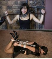 Bondage, strappado, hanging and hogtie - young girl and hot model [Bondage,Torture,Submission] [2017][Eng]