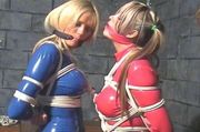 Inxesse - Jane Whitehouse and Lucy Zara tied in Rubber [2017,Inxesse,Jane Whitehouse,BDSM,tight bondage in spandex,lycra][Eng]