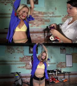 Bondage, torment, strappado and hogtie for young blonde (part 1) [2018][Eng]