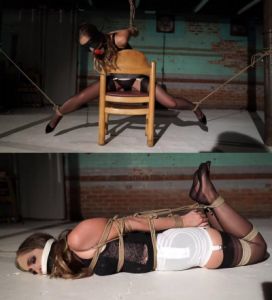 Tight bondage, torment and hogtie for sexy young model [2018][Eng]