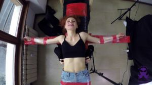 Redhead Dancer Giulia - Cross - First Time Upperbody [Eng]