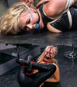 Super bondage, hogtie and balltie for sexy hot blonde [2019][Eng]