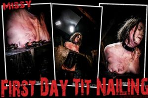 Missy - First Day Tit Nailing [Extreme Tit Torture,BDSM][Eng]