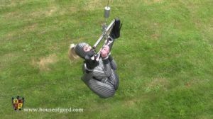 Bundled, Transported and hung out to dry [2012,metal bondage,ballet boots,spreader bars][Eng]