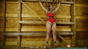 Barnyard Captive Riley Jane Spreadeagle to the Wall - Part 1 [2017,Futilestruggles,Riley Jane,crotchrope,Busty,breast torture][Eng]