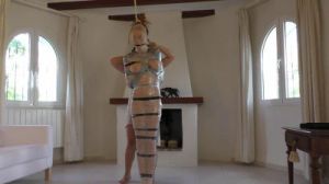 Pantyhose Encasement and Tape Mummification for sexy Muriel LaRoja [Eng]