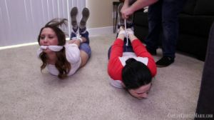 His Bitter Wife Tied Up The Babysitter So He Bound and Gagged Her Too! [torture,Rope,BDSM][Eng]