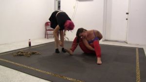 Rija Mae Ties Fayth On the Floor [torture,Rope,BDSM][Eng]