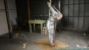 Rachel Adams Encased In Pantyhose Then a Mummified Strappado [2019,torture,Rope,Bondage][Eng]