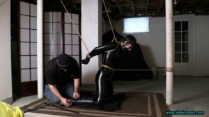 Masha Catsuit Captive in the Basement Dungeon! [2019,BDSM,torture,Rope][Eng]