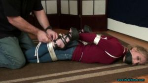 Rachel Lilly...Strap Gagged and Frogtied in High Heels! [2019,Bondage,torture,BDSM][Eng]