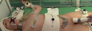 Liz – pump treatment [HuCows,Liz,clit vibrator,bondage,breast training machine][Eng]