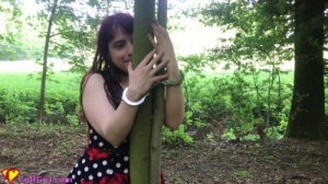 Cuffing Zara to a tree [torture,Rope,BDSM][Eng]