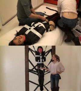 Tight bondage, strappado and torture for beautiful sexy model [2018][Eng]