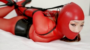 Red Sheer Bodystocking [Restricted Senses,Mina,Zipped ,Corset,Collar][Eng]