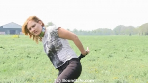 Cuffed next to highway [Eng]