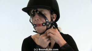 Horse rider in harness gag [Eng]