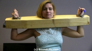 BoundLife - The extreme huge heavy wooden stocks again! [bl583] [BoundLife,Bdsm][Eng]