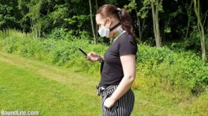 Gagged outdoors! [2021,BDSM,torture,BDSM,Rope][Eng]