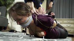 Tight bondage, torture and hogtie for sexy hot model [2021,BDSM][Eng]