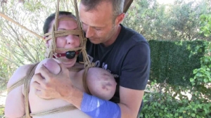 Tit Slave Cat suspended by her Tits [BDSM][Eng]