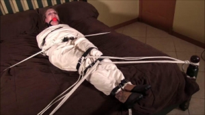 Bed Bound And Mummified In Ballet Slippers [BDSM,Ballet Slippers,Ball Gagged,Struggle][Eng]