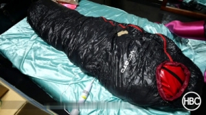 Many Layers of Sleep Sacks and Rope Hogtie - Satin, Enamal, and Nylon Part 1 [BDSM Latex][Eng]