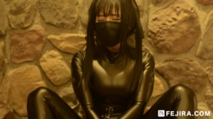 Leather girl self bondage with sex toys [2022,Asians BDSM,Rope,Bondage,torture][Eng]