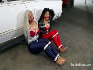 Sandra Silvers and Enchantress Sahrye Spandex Disco Pants Held Hostage [BDSM,Rope,Bondage,BDSM][Eng]