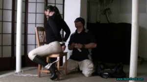 Wenona Chairtied and Harness Gagged in the Basement Dungeon [BDSM,Rope,Bondage,BDSM][Eng]