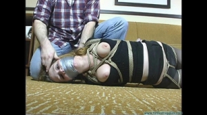 Southern Cutie April Hogtied, Gagged twice Part 3, futilestruggles [BDSM][Eng]