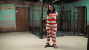 Tries Out New Inmate Uniforms [2019,BDSM,Tied,Cuffed,Bondage][Eng]