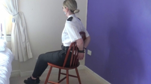 Policewoman Jenny Ziptied to the chair [2023,BDSM,BDSM,Bondage,Rope][Eng]