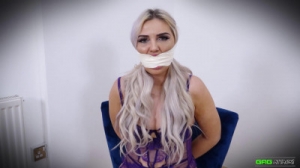 Microfoam Tape Gagged - Roxee [BDSM][Eng]