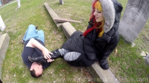 Public Outdoor Boot Worship [2021,Femdom and Strapon,Humiliation,Femdom][Eng]