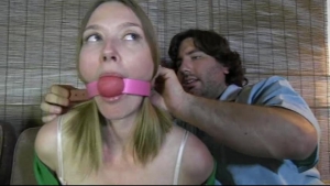 The babysitter gets another womans panties tied on to her pretty little head