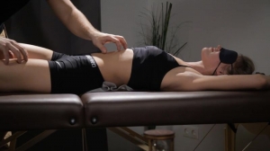 TickleTherapy - Anastasiya on the massage table faceup
