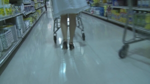 Grocery store foot voyeur