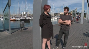 Yakima Squaw-European Cutie Made to Jack off a Stranger and Walk Through the Streets With his cum...