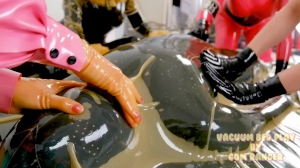 Hinako House Of Bondage - Vacuum Bed Play with the 5 beautiful Rubber Goddes new femdom porn videos