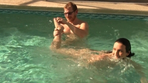 Pool Tickle Fight With Wenona & Alex Adams