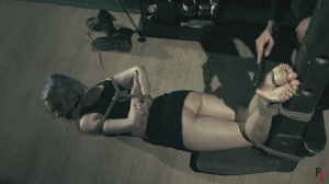 RFStudioProduction – Astrid – Agent in Peril Part 1 – Bound to the Pole with Intense Upper Body a...
