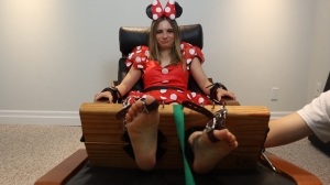 NinaLuckTicklingStudios – Mini Mouse Nina gets her poor little feet tickled in the tickle chair