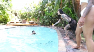 Damazonia - Humiliating the incompetent pool boy Damazonia - Humiliating the incompetent pool boy