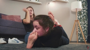 RFStudioProduction – Leya Punishes Naughty Thief Tonya – Tickling and Making Her Smell and Lick S...