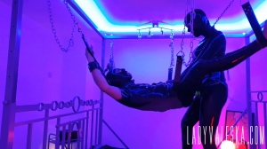 Lady Valeska - Rubber Slave Fucked In Sling