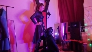 BDSM Femdom Fetish - Mistress Eva Latex Fuck Deepthroath Slave Mask Suck Goddess