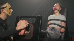 RFStudioProduction – Ivanka – Tickling Her Sexy Bare Feet in Stocks + BallGag
