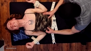 KitzelseiteTickleFun – Kovaluna gets tickled on the strap table